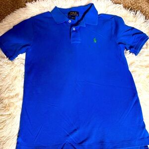 Boys Navy Blue Polo Ralph Lauren shirt sleeve shirt Size M 10-12